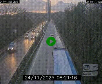 <h2>Webcam sur la N165 après le Pont de l'Iroise, à l'entrée de Brest</h2>