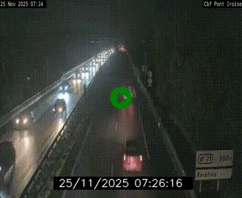 <h2>Webcam sur la N165 après le Pont de l'Iroise, à l'entrée de Brest</h2>