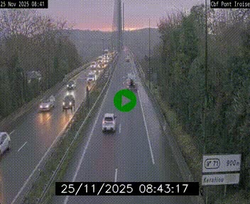 <h2>Webcam sur la N165 après le Pont de l'Iroise, à l'entrée de Brest</h2>