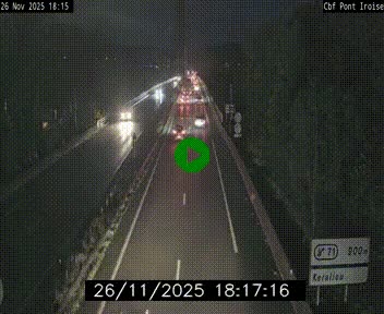 <h2>Webcam sur la N165 après le Pont de l'Iroise, à l'entrée de Brest</h2>