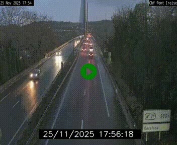 <h2>Webcam sur la N165 après le Pont de l'Iroise, à l'entrée de Brest</h2>