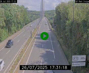<h2>Webcam sur la N165 après le Pont de l'Iroise, à l'entrée de Brest</h2>