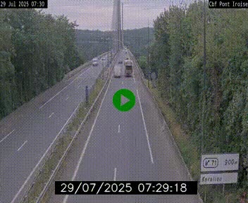 <h2>Webcam sur la N165 après le Pont de l'Iroise, à l'entrée de Brest</h2>
