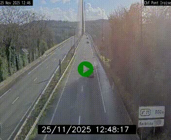 <h2>Webcam sur la N165 après le Pont de l'Iroise, à l'entrée de Brest</h2>