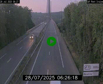 <h2>Webcam sur la N165 après le Pont de l'Iroise, à l'entrée de Brest</h2>