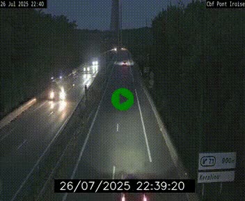 <h2>Webcam sur la N165 après le Pont de l'Iroise, à l'entrée de Brest</h2>