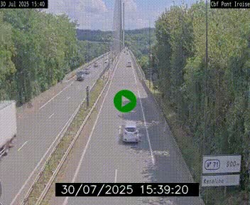 <h2>Webcam sur la N165 après le Pont de l'Iroise, à l'entrée de Brest</h2>