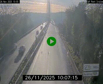 <h2>Webcam sur la N165 après le Pont de l'Iroise, à l'entrée de Brest</h2>