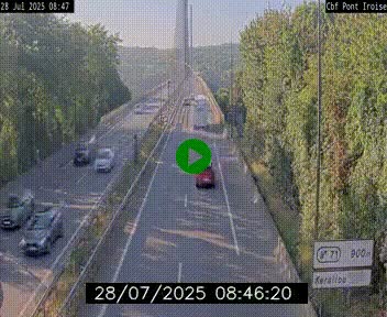 <h2>Webcam sur la N165 après le Pont de l'Iroise, à l'entrée de Brest</h2>