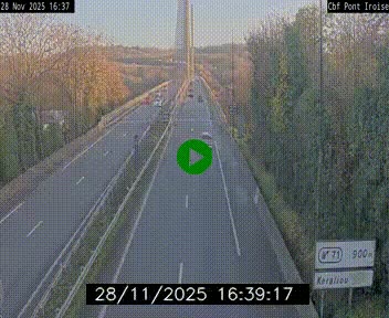 <h2>Webcam sur la N165 après le Pont de l'Iroise, à l'entrée de Brest</h2>
