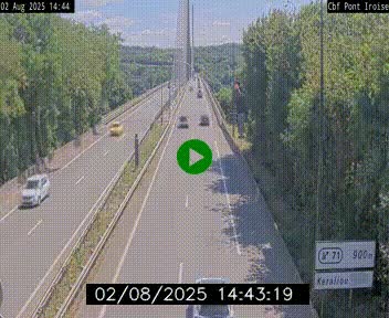 <h2>Webcam sur la N165 après le Pont de l'Iroise, à l'entrée de Brest</h2>