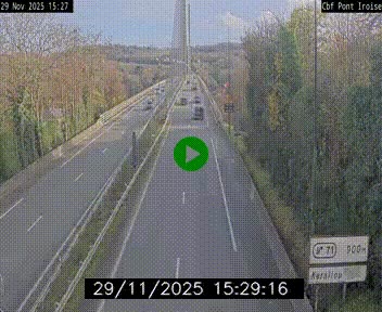 <h2>Webcam sur la N165 après le Pont de l'Iroise, à l'entrée de Brest</h2>