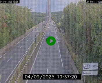 <h2>Webcam sur la N165 après le Pont de l'Iroise, à l'entrée de Brest</h2>