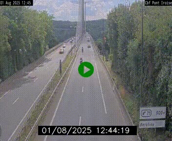 <h2>Webcam sur la N165 après le Pont de l'Iroise, à l'entrée de Brest</h2>