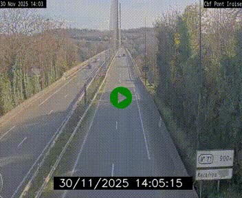 <h2>Webcam sur la N165 après le Pont de l'Iroise, à l'entrée de Brest</h2>