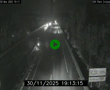 <h2>Webcam sur la N165 après le Pont de l'Iroise, à l'entrée de Brest</h2>