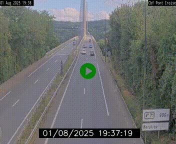 <h2>Webcam sur la N165 après le Pont de l'Iroise, à l'entrée de Brest</h2>
