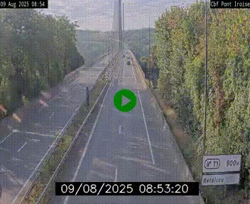 <h2>Webcam sur la N165 après le Pont de l'Iroise, à l'entrée de Brest</h2>