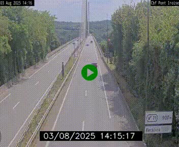 <h2>Webcam sur la N165 après le Pont de l'Iroise, à l'entrée de Brest</h2>