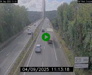 <h2>Webcam sur la N165 après le Pont de l'Iroise, à l'entrée de Brest</h2>