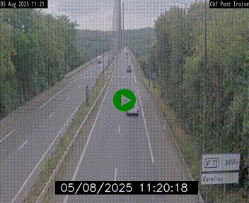 <h2>Webcam sur la N165 après le Pont de l'Iroise, à l'entrée de Brest</h2>