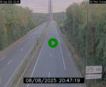 <h2>Webcam sur la N165 après le Pont de l'Iroise, à l'entrée de Brest</h2>
