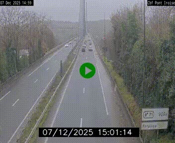 <h2>Webcam sur la N165 après le Pont de l'Iroise, à l'entrée de Brest</h2>