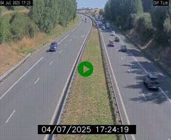 Webcam sur le périphérique de Rennes (N136) à hauteur de Tizé, à l'est de la ville
