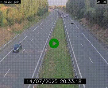Webcam sur le périphérique de Rennes (N136) à hauteur de Tizé, à l'est de la ville