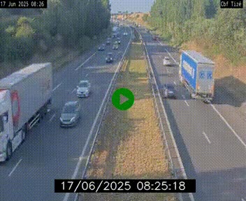 Webcam sur le périphérique de Rennes (N136) à hauteur de Tizé, à l'est de la ville