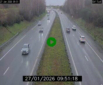 <h2>Webcam sur le périphérique de Rennes (N136) à hauteur de Tizé, à l'est de la ville</h2>