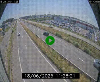 Webcam sur la N165 à hauteur de Caudan, dans le Morbihan.