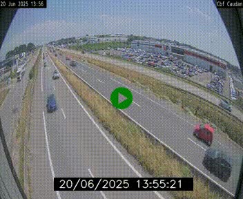 Webcam sur la N165 à hauteur de Caudan, dans le Morbihan.