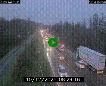 Webcam sur le périphérique de Nantes (N844) à hauteur de Porte de la Chapelle, au nord de la ville