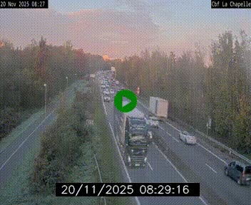 <h2>Webcam sur le périphérique de Nantes (N844) à hauteur de Porte de la Chapelle, au nord de la ville</h2>