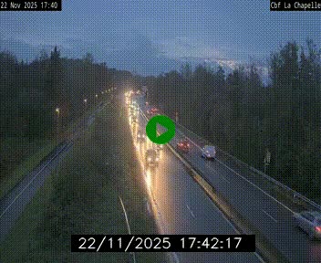 Webcam sur le périphérique de Nantes (N844) à hauteur de Porte de la Chapelle, au nord de la ville