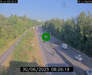 <h2>Webcam sur le périphérique de Nantes (N844) à hauteur de Porte de la Chapelle, au nord de la ville</h2>