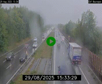 Webcam sur le périphérique de Rennes (N136) à hauteur de Maurepas, au nord de la ville