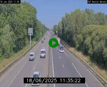 Webcam sur le périphérique de Nantes (N844) entre la Porte de Saint-Luce et la Porte d'Anjou, à l'est de la ville
