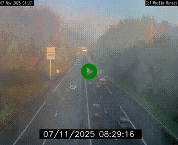 Webcam sur le périphérique de Nantes (N844) entre la Porte de Saint-Luce et la Porte d'Anjou, à l'est de la ville