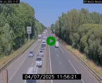 Webcam sur le périphérique de Nantes (N844) entre la Porte de Saint-Luce et la Porte d'Anjou, à l'est de la ville