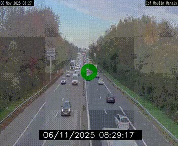 Webcam sur le périphérique de Nantes (N844) entre la Porte de Saint-Luce et la Porte d'Anjou, à l'est de la ville