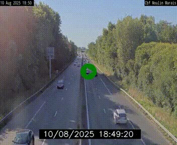 Webcam sur le périphérique de Nantes (N844) entre la Porte de Saint-Luce et la Porte d'Anjou, à l'est de la ville