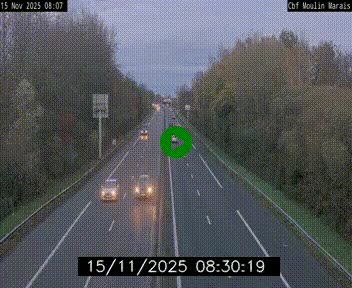 Webcam sur le périphérique de Nantes (N844) entre la Porte de Saint-Luce et la Porte d'Anjou, à l'est de la ville