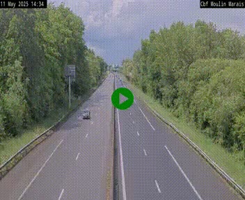 Webcam sur le périphérique de Nantes (N844) entre la Porte de Saint-Luce et la Porte d'Anjou, à l'est de la ville