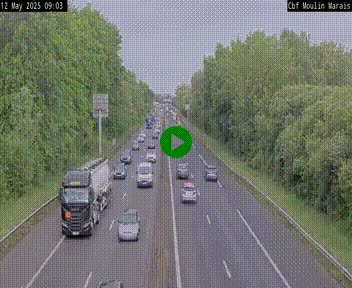 Webcam sur le périphérique de Nantes (N844) entre la Porte de Saint-Luce et la Porte d'Anjou, à l'est de la ville