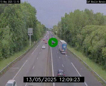 Webcam sur le périphérique de Nantes (N844) entre la Porte de Saint-Luce et la Porte d'Anjou, à l'est de la ville