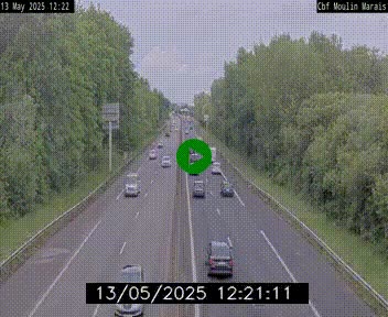 Webcam sur le périphérique de Nantes (N844) entre la Porte de Saint-Luce et la Porte d'Anjou, à l'est de la ville