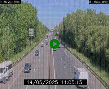 Webcam sur le périphérique de Nantes (N844) entre la Porte de Saint-Luce et la Porte d'Anjou, à l'est de la ville