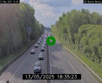 Webcam sur le périphérique de Nantes (N844) entre la Porte de Saint-Luce et la Porte d'Anjou, à l'est de la ville